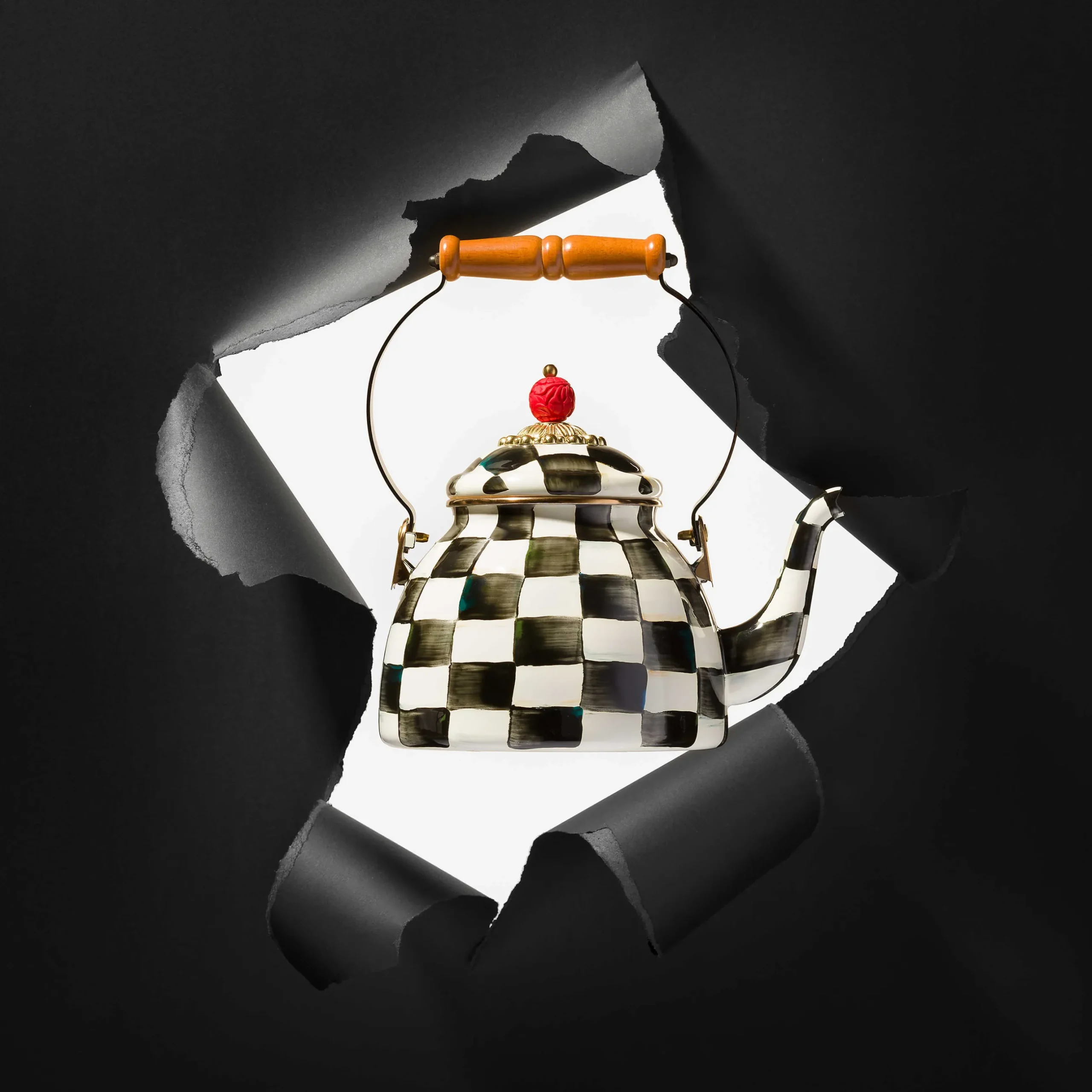 The Coffee Shop|Fall Entertaining|MacKenzie-Childs Courtly Check 2 Quart Tea Kettle