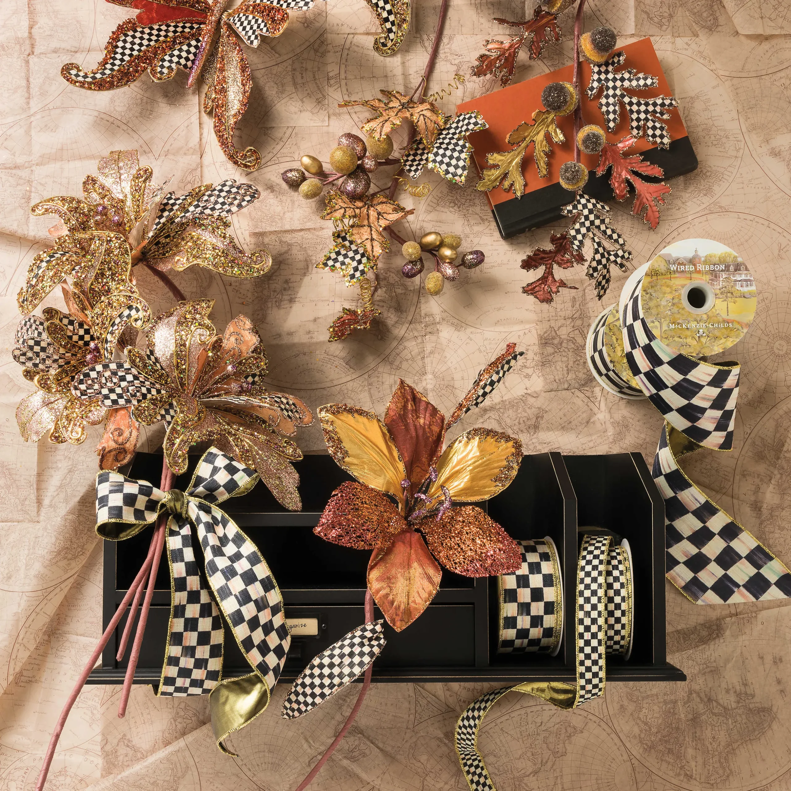 Holiday|Finishing Touches|MacKenzie-Childs Courtly Check 1 Ribbon