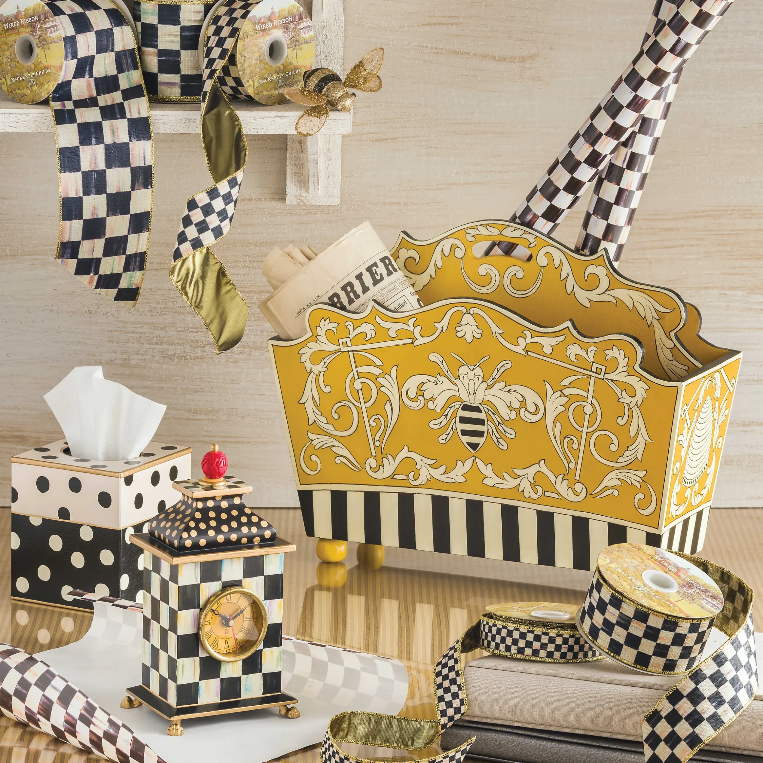 Holiday|Finishing Touches|MacKenzie-Childs Courtly Check 4 Ribbon