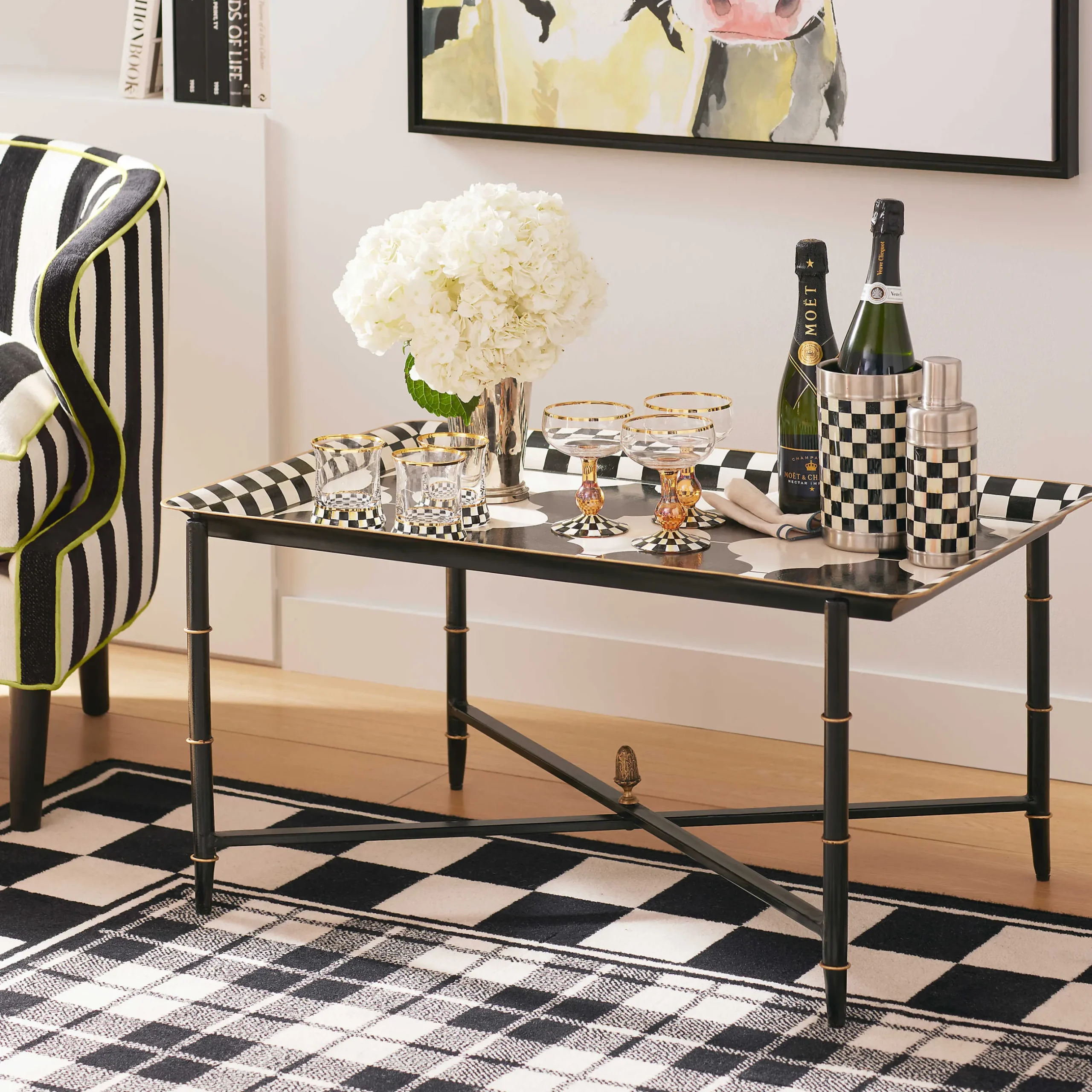 Drinkware|Bar Entertaining|MacKenzie-Childs Courtly Check 3260 Wine Cooler