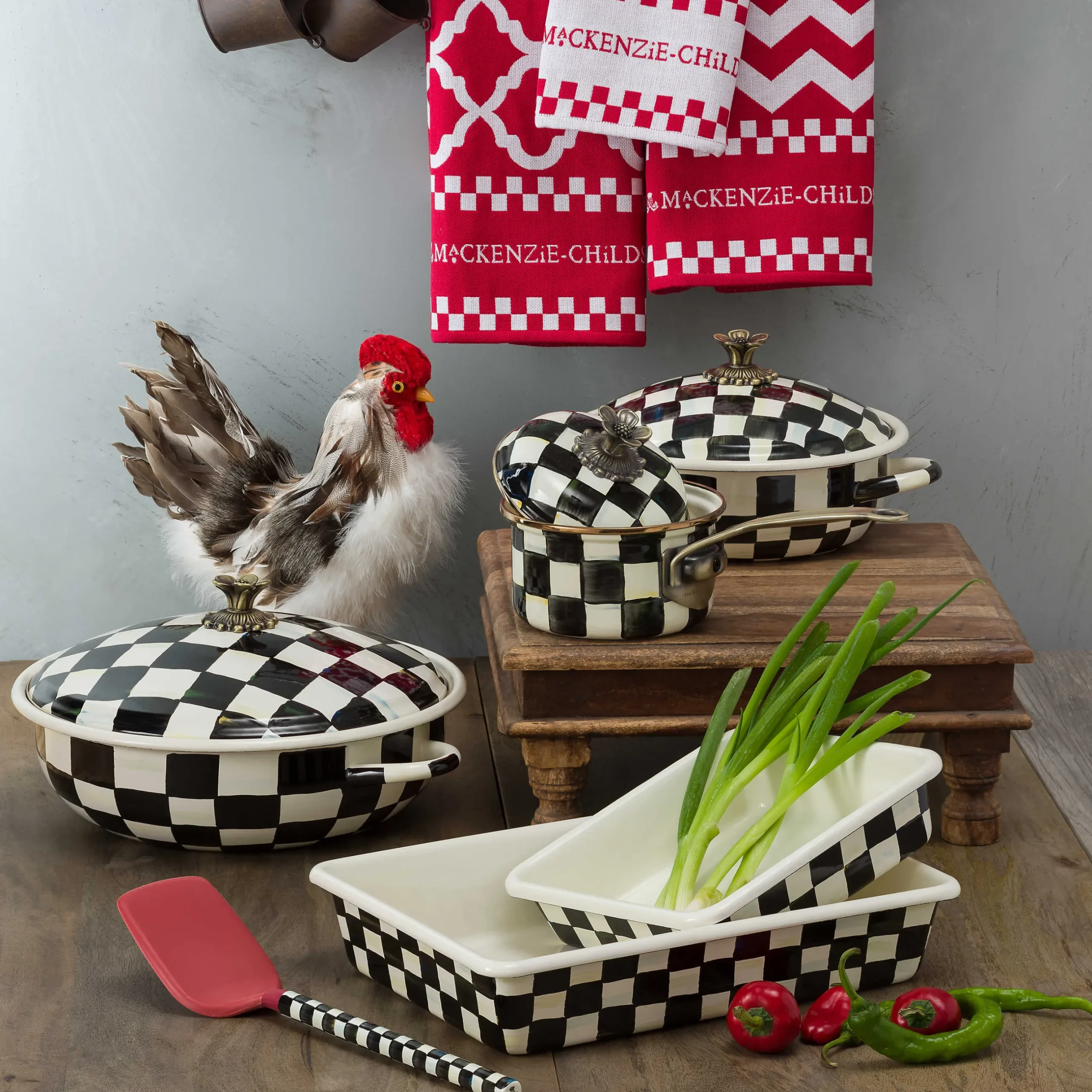 Cookware & Bakeware|MacKenzie-Childs Courtly Check 9 x 13 Baking Pan