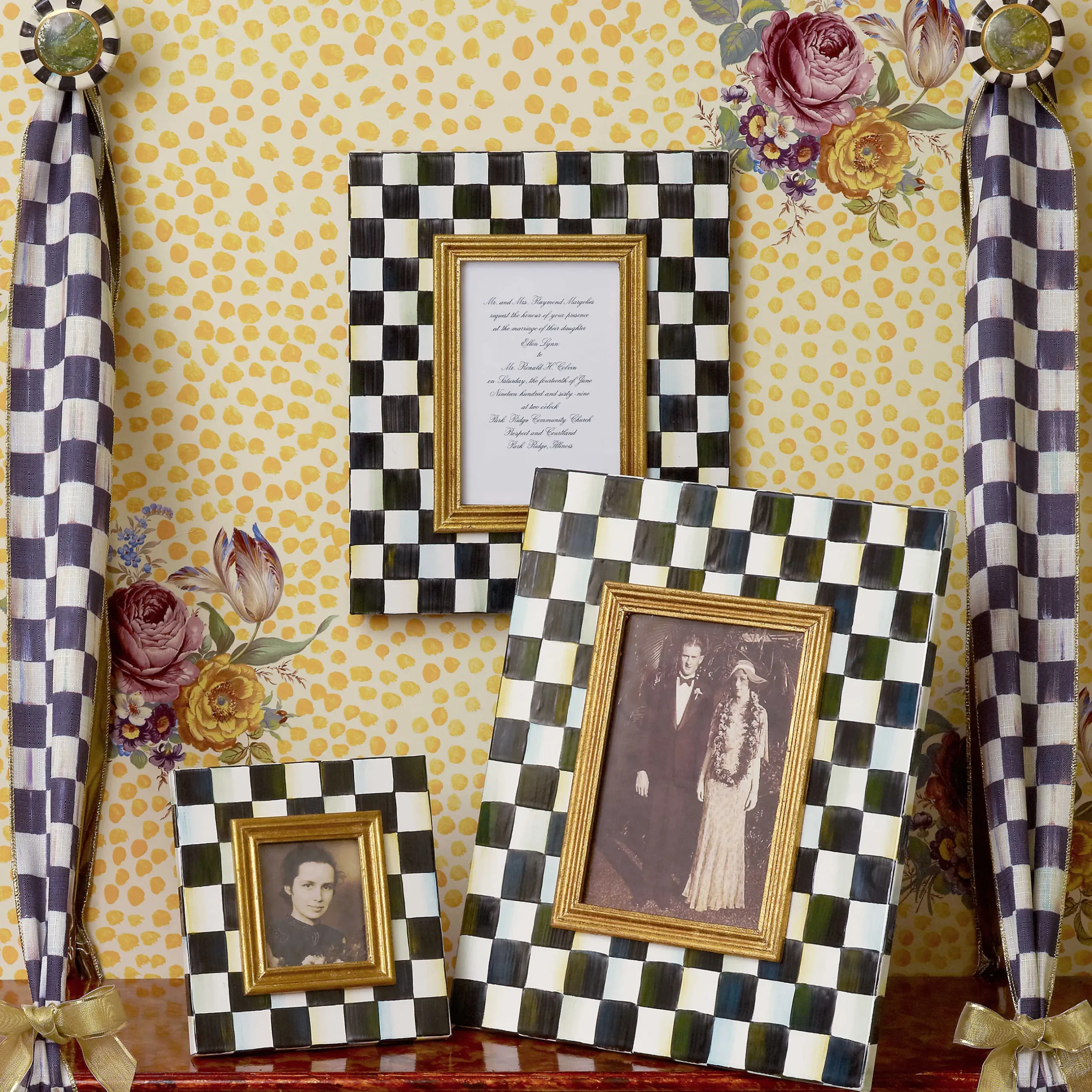 Room Accents|MacKenzie-Childs Courtly Check 2.5 x 3 Frame