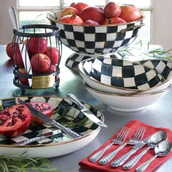 Fall Entertaining|Serveware|MacKenzie-Childs Courtly Check Abundant Bowl