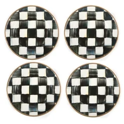 Bar Entertaining|Serveware|MacKenzie-Childs Courtly Check Appetizer Plates, Set of 4