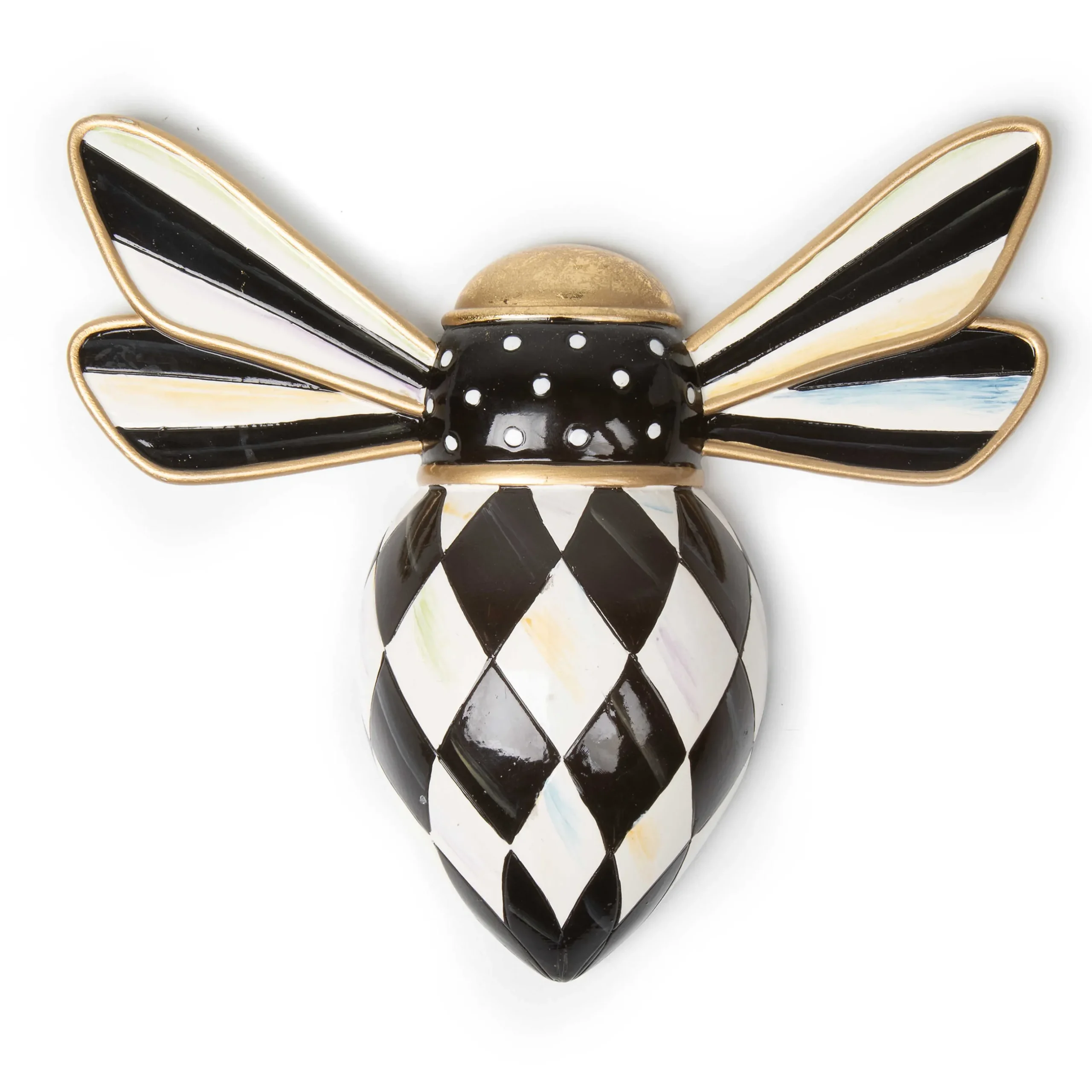 Spring|Room Accents|MacKenzie-Childs Courtly Check Bee Wall Decor
