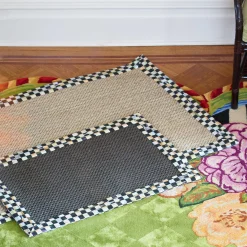 Rugs|MacKenzie-Childs Courtly Check Black Sisal 2' x 3' Rug