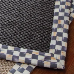 Rugs|MacKenzie-Childs Courtly Check Black Sisal 2'6 x 9' Runner