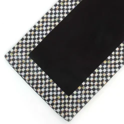 Kitchen & Table Linens|MacKenzie-Childs Courtly Check Black Table Runner