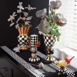 Kitchen & Table Linens|MacKenzie-Childs Courtly Check Black Table Runner