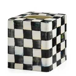 Bath & Bath Accessories|Room Accents|MacKenzie-Childs Courtly Check Boutique Tissue Box Cover