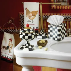 Bath & Bath Accessories|Room Accents|MacKenzie-Childs Courtly Check Boutique Tissue Box Cover