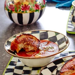 Dinnerware & Flatware|MacKenzie-Childs Courtly Check Breakfast Bowl