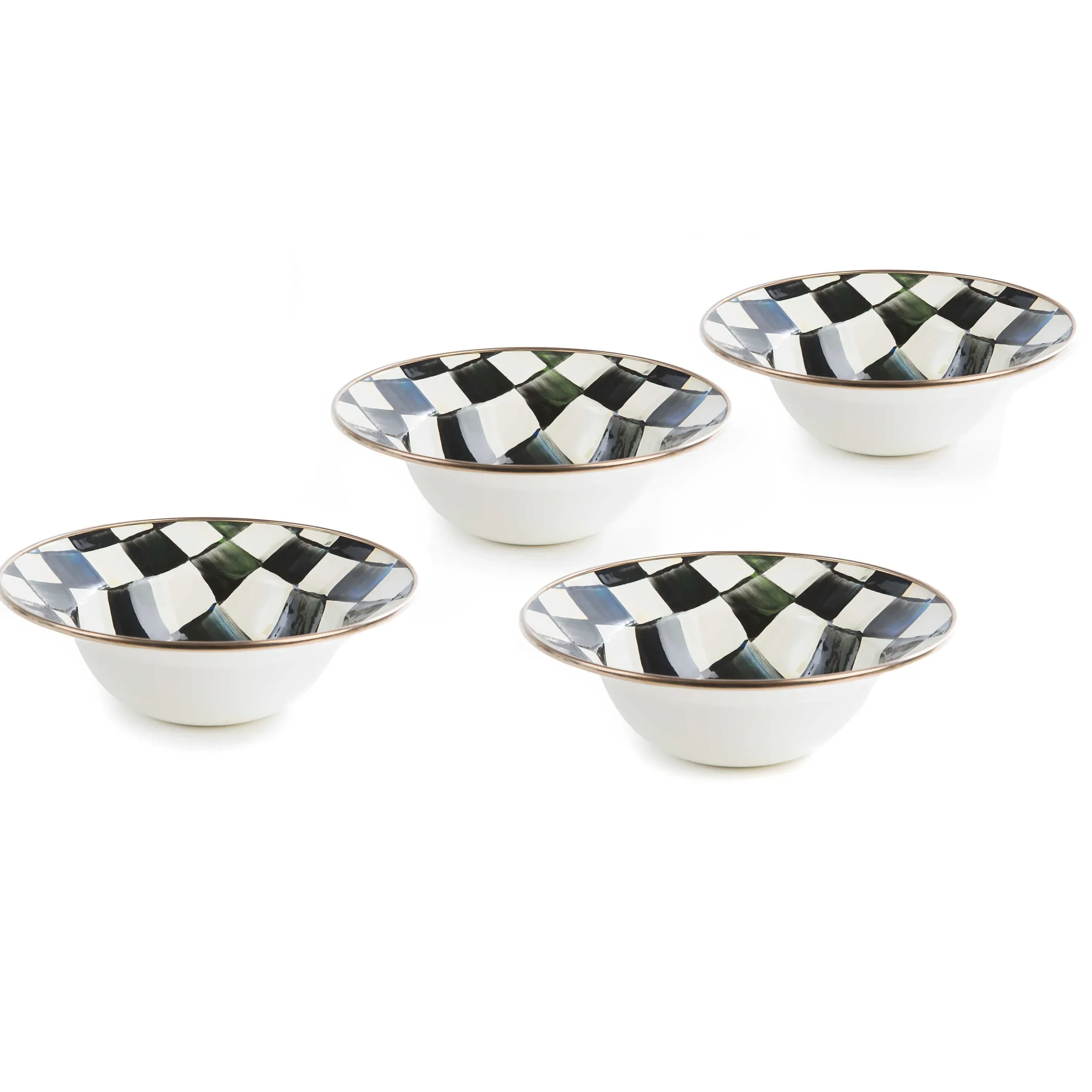Kitchen & Dining Sets|Dinnerware & Flatware|MacKenzie-Childs Courtly Check Breakfast Bowls, Set of 4