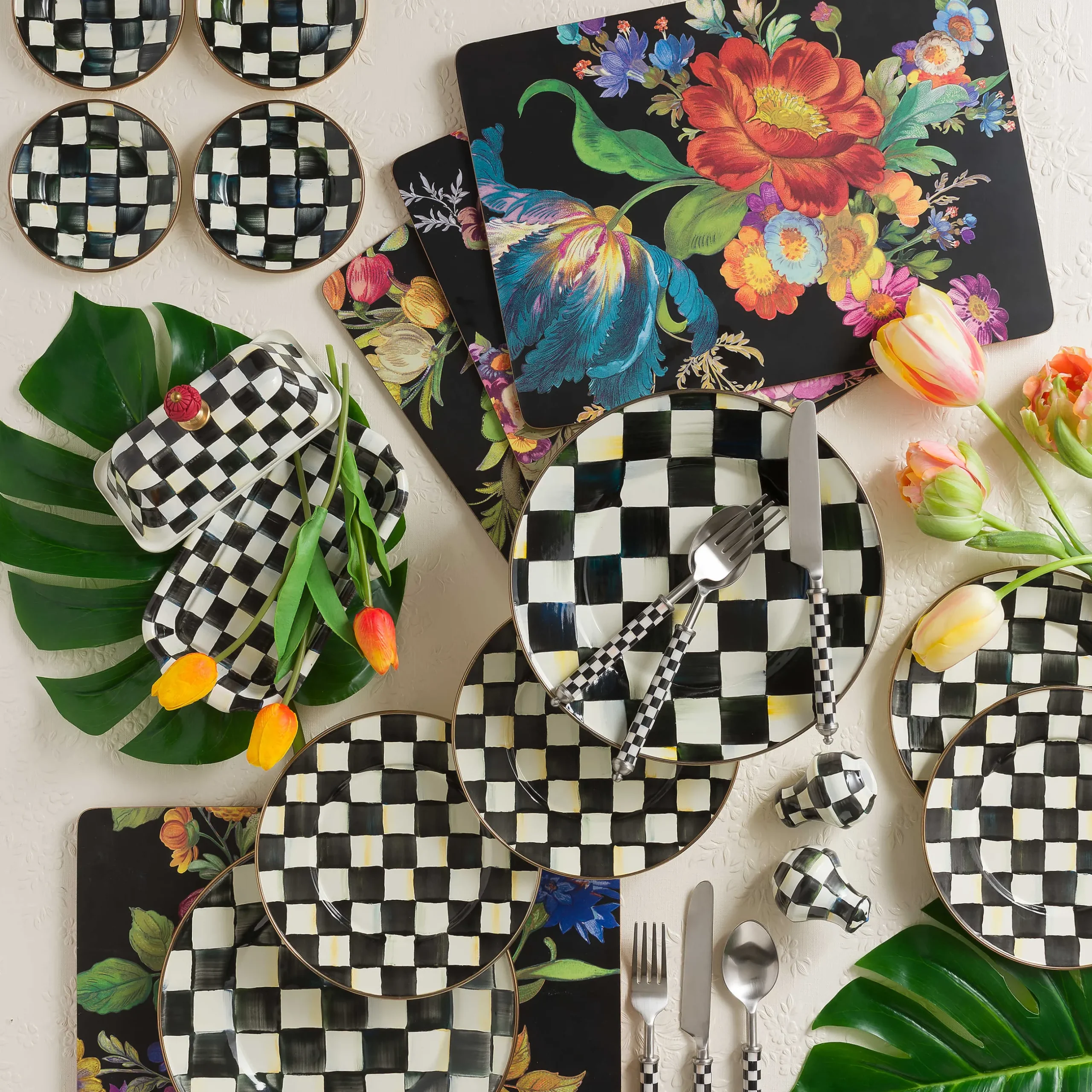 Serveware|MacKenzie-Childs Courtly Check Butter Box