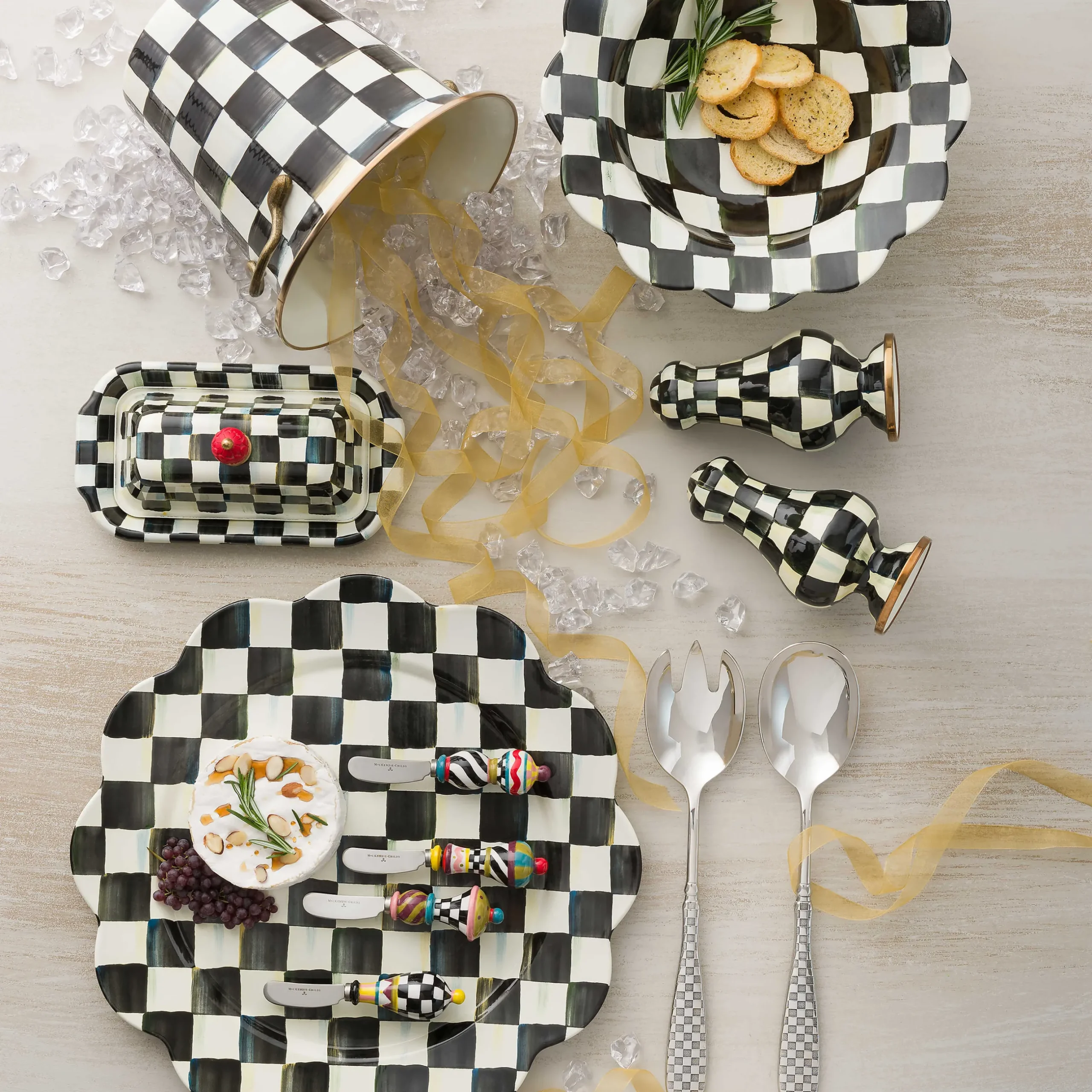 Serveware|MacKenzie-Childs Courtly Check Butter Box