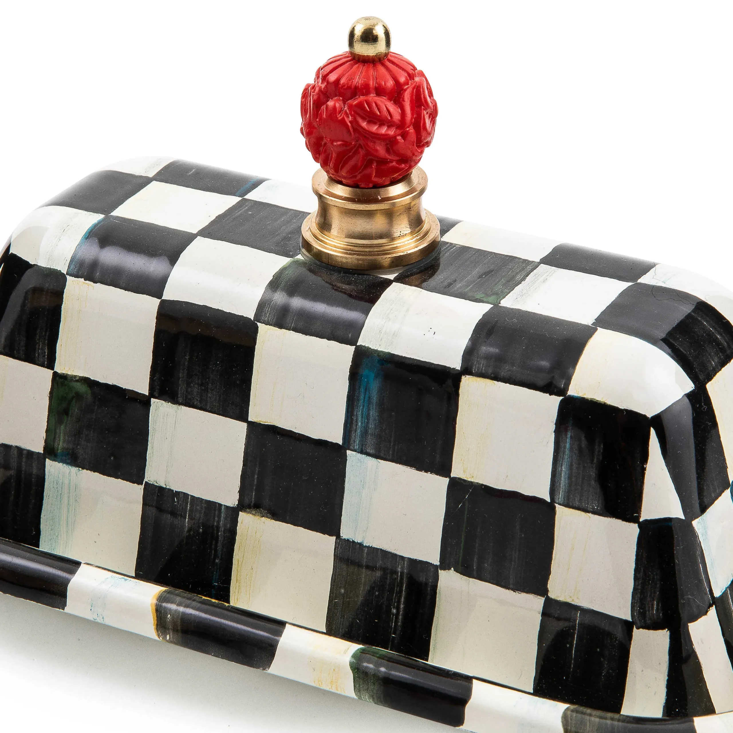 Serveware|MacKenzie-Childs Courtly Check Butter Box