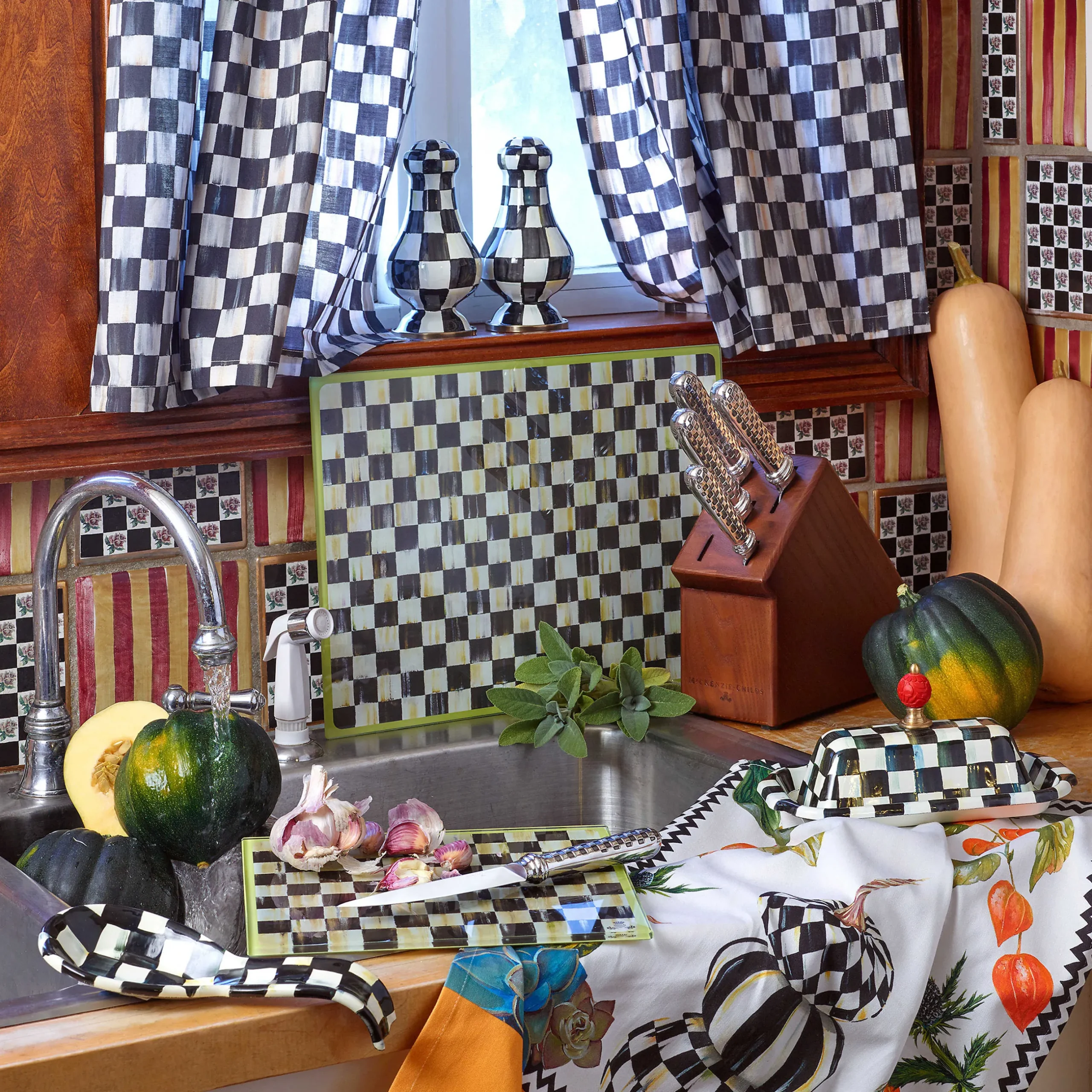 Serveware|MacKenzie-Childs Courtly Check Butter Box