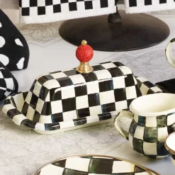 Serveware|MacKenzie-Childs Courtly Check Butter Box