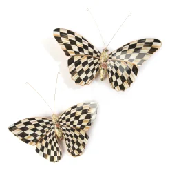 Room Accents|MacKenzie-Childs Courtly Check Butterfly Duo Wall Decor