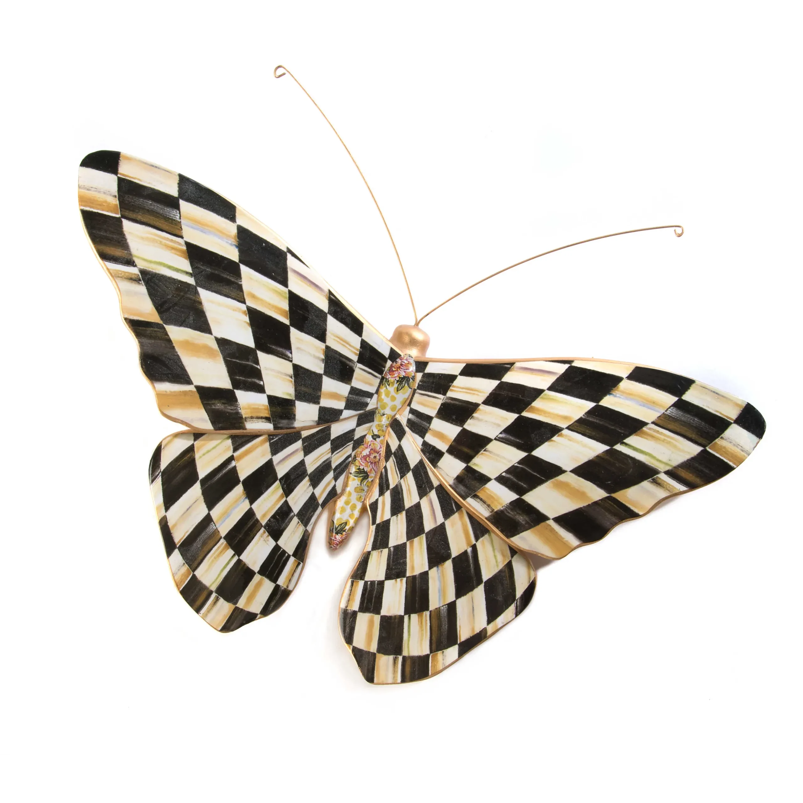 Room Accents|MacKenzie-Childs Courtly Check Butterfly Wall Decor