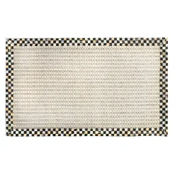 Rugs|MacKenzie-Childs Courtly Check Cable Wool Sisal 3' x 5' Rug