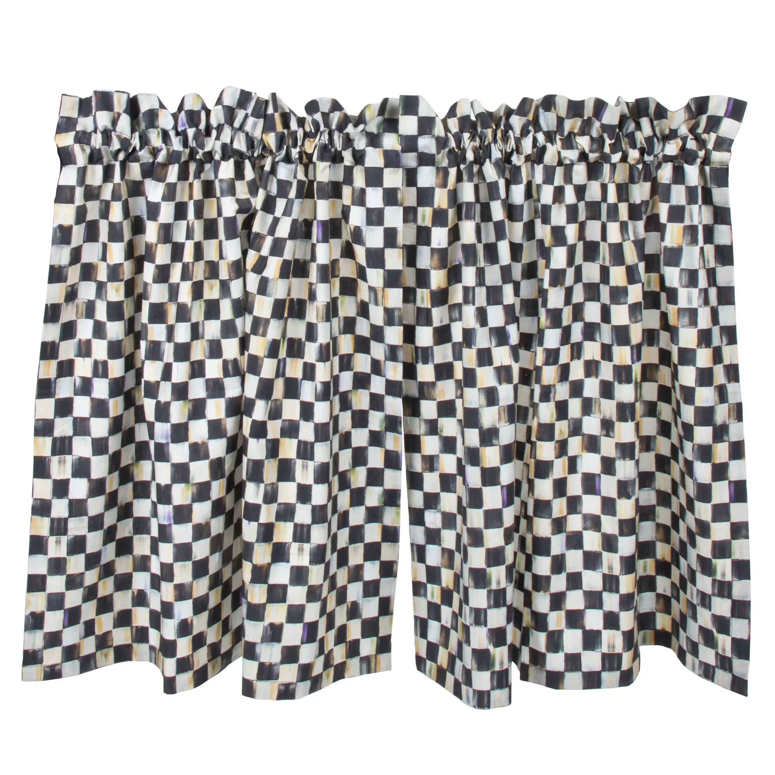 Room Accents|MacKenzie-Childs Courtly Check Cafe Curtains, Set of 2