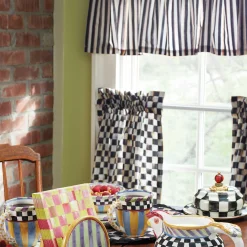 Room Accents|MacKenzie-Childs Courtly Check Cafe Curtains, Set of 2
