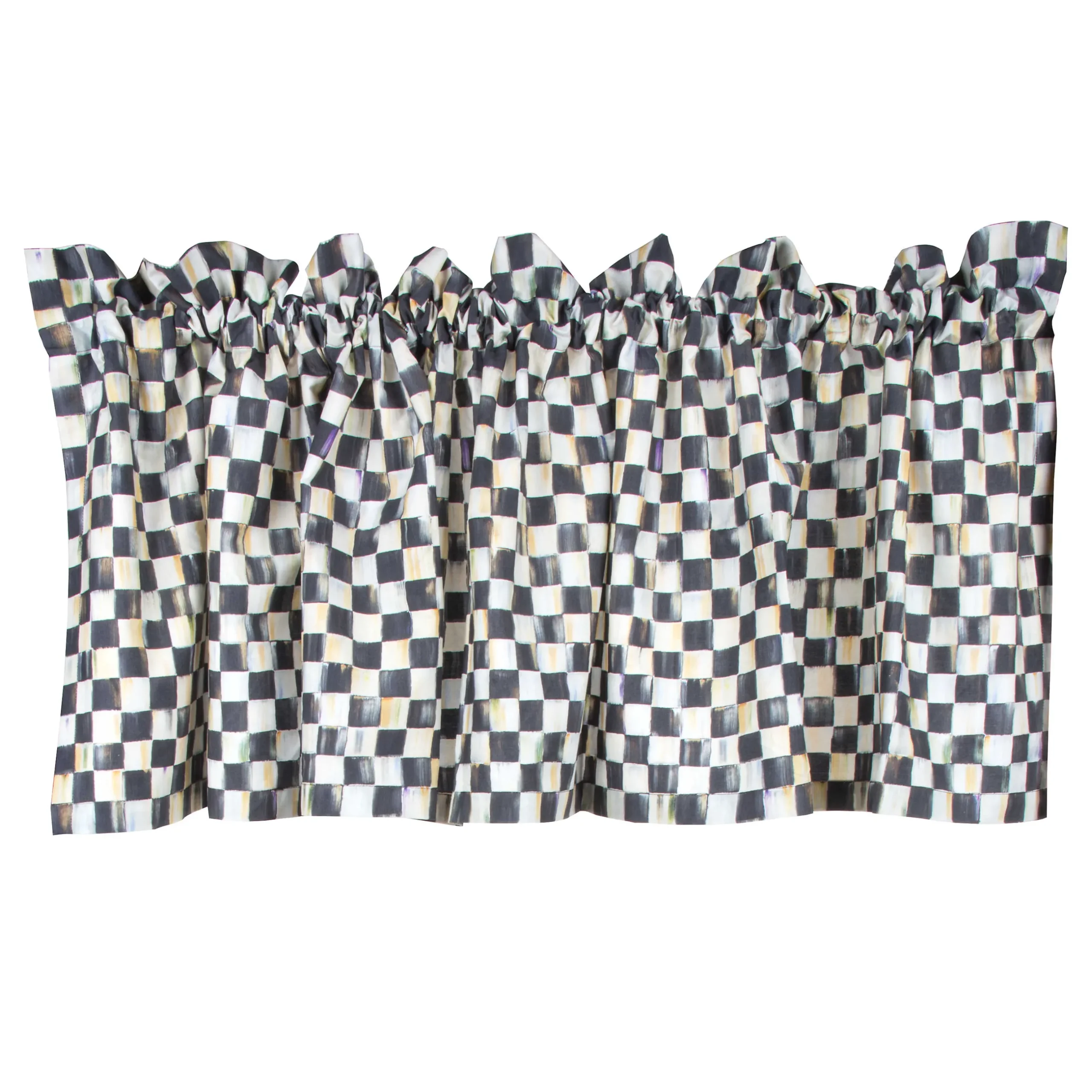 Room Accents|MacKenzie-Childs Courtly Check Cafe Valance