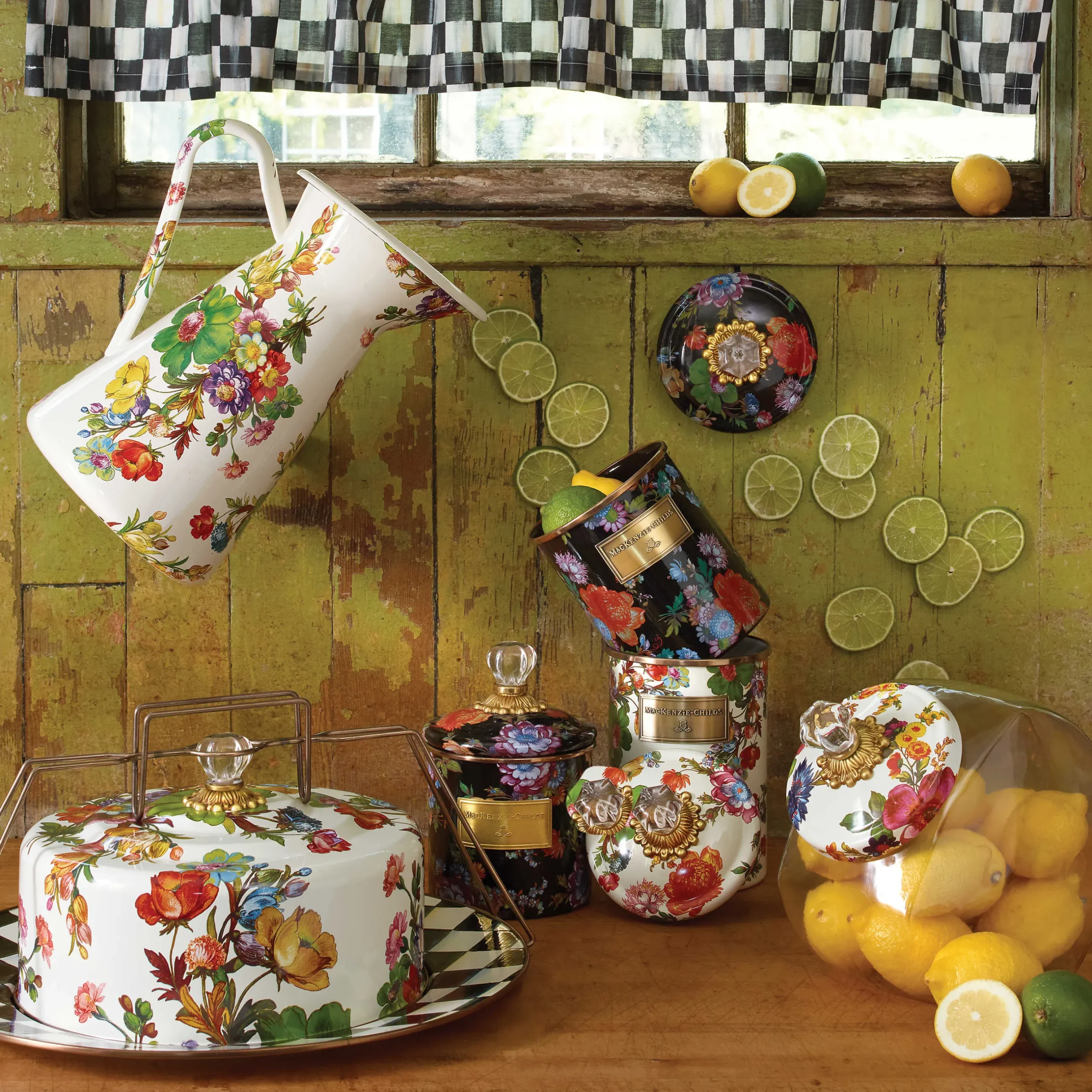 Room Accents|MacKenzie-Childs Courtly Check Cafe Valance