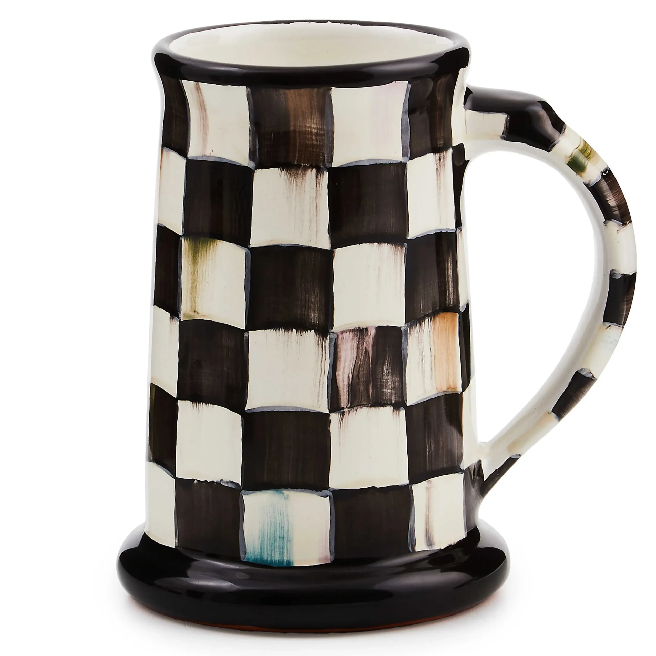 Drinkware|Bar Entertaining|MacKenzie-Childs Courtly Check Ceramic Beer Mug