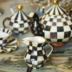 The Coffee Shop|Serveware|MacKenzie-Childs Courtly Check Ceramic Creamer