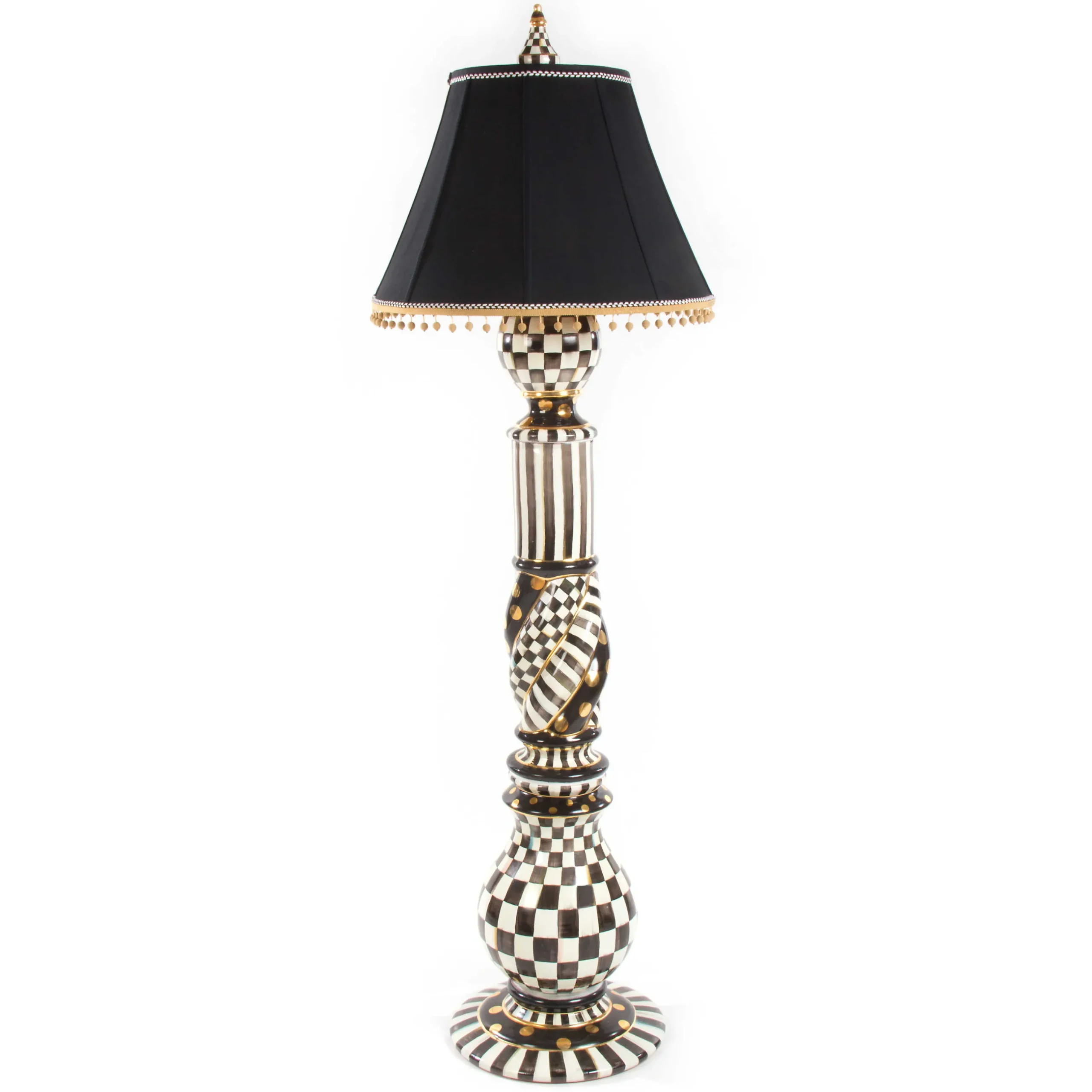 Lighting|MacKenzie-Childs Courtly Check Ceramic Floor Lamp