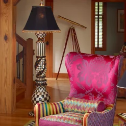 Lighting|MacKenzie-Childs Courtly Check Ceramic Floor Lamp