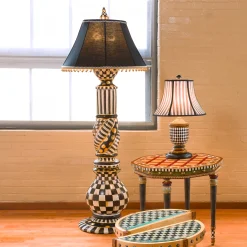 Lighting|MacKenzie-Childs Courtly Check Ceramic Floor Lamp