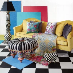 Lighting|MacKenzie-Childs Courtly Check Ceramic Floor Lamp