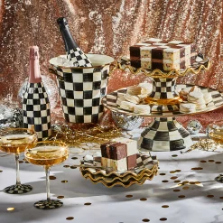 Dinnerware & Flatware|MacKenzie-Childs Courtly Check Ceramic Fluted Dessert Plate
