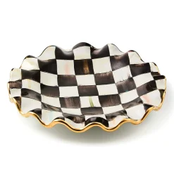 Dinnerware & Flatware|MacKenzie-Childs Courtly Check Ceramic Fluted Dinner Plate