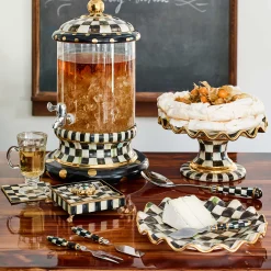 Dinnerware & Flatware|MacKenzie-Childs Courtly Check Ceramic Fluted Dinner Plate