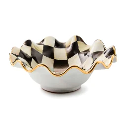 Dinnerware & Flatware|MacKenzie-Childs Courtly Check Ceramic Fluted Breakfast Bowl