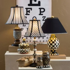 Room Accents|Lighting|MacKenzie-Childs Courtly Check Ceramic Globe Lamp