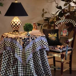 Room Accents|Lighting|MacKenzie-Childs Courtly Check Ceramic Globe Lamp