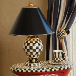 Room Accents|Lighting|MacKenzie-Childs Courtly Check Ceramic Globe Lamp