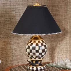 Room Accents|Lighting|MacKenzie-Childs Courtly Check Ceramic Globe Lamp