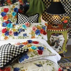 Room Accents|Lighting|MacKenzie-Childs Courtly Check Ceramic Globe Lamp