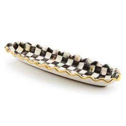 Serveware|MacKenzie-Childs Courtly Check Ceramic Hors d'Oeuvre Tray