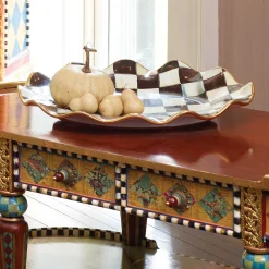 Fall Entertaining|Serveware|MacKenzie-Childs Courtly Check Ceramic Large Serving Platter