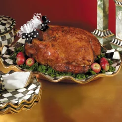 Fall Entertaining|Serveware|MacKenzie-Childs Courtly Check Ceramic Large Serving Platter