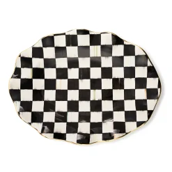 Fall Entertaining|Serveware|MacKenzie-Childs Courtly Check Ceramic Large Serving Platter