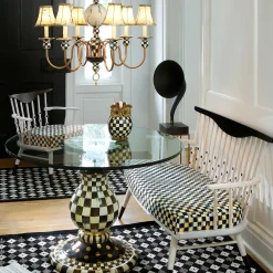 Dining Room & Kitchen|MacKenzie-Childs Courtly Check Ceramic Pedestal Table Base