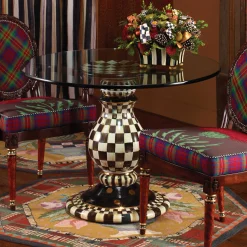 Dining Room & Kitchen|MacKenzie-Childs Courtly Check Ceramic Pedestal Table Base